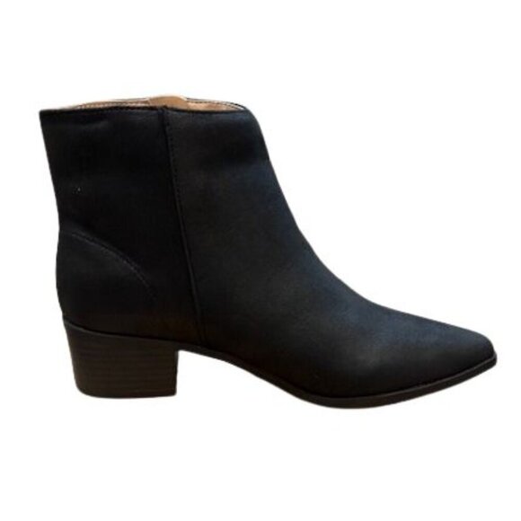 Journee Collection “Sadiya” Faux Suede Pointed Toe Booties in Black – Size 8.5 - Picture 2 of 8